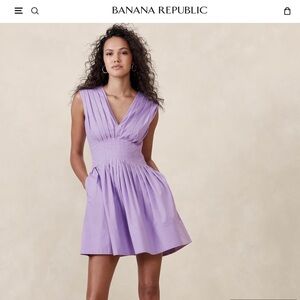 Banana Republic poplin mini dress, size 12, NWT